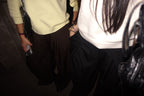 Pantalon wide leg black